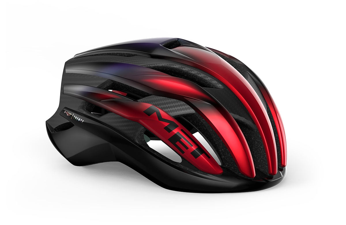 MET Trenta 3k carbon mips rosso iridescente lucido 3HM146 RO1